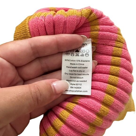 CALLAHAN KNITWEAR Chey Striped Knit Skirt Set Sz M - Picture 3 of 5